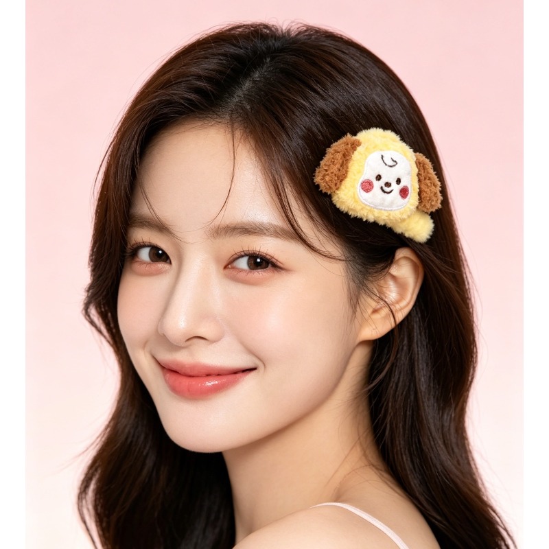 BT21 귀여운 만화 애니메이션 플러시 헤어핀 창의적인 - Tippet Line 리뷰 및 가격