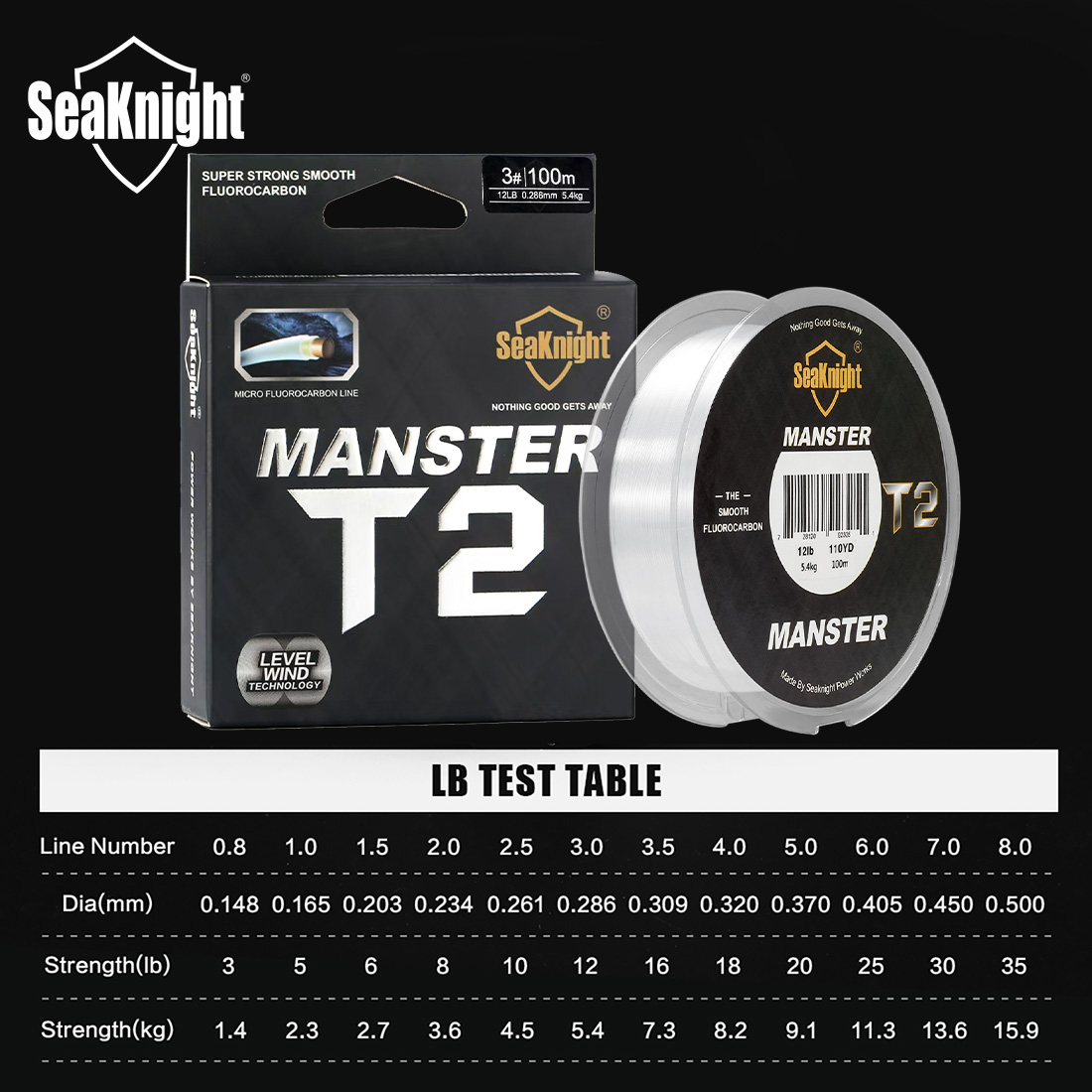 SeaKnight 브랜드 MANSTER T2 시리즈 1 - Copolymer Line 리뷰 및 가격